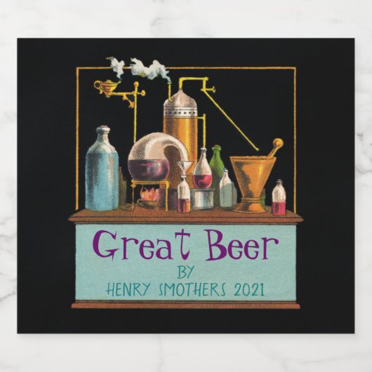 Etiket voor alchemist Brewmaster (Enkel label)