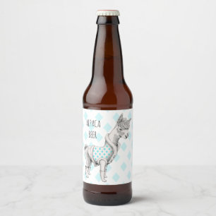 Etiket voor Alpaca Beer Fles (4 x 3,5 inch)