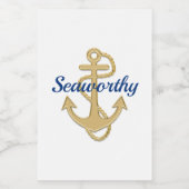 Etiket voor anker-ankerzegens voor zegengevels (Enkel label)