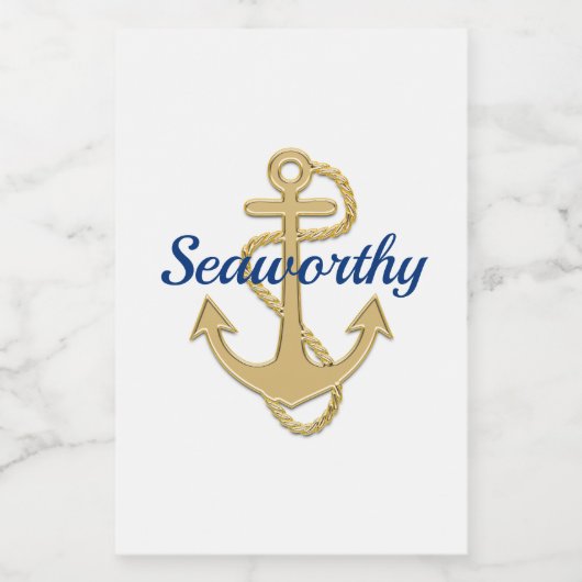 Etiket voor anker-ankerzegens voor zegengevels (Enkel label)