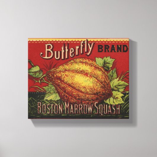 Etiket voor Antiek groenten uitsteken Canvas Afdruk (Voorkant)