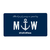 Etiket voor antieke bruiloft of waterfles (Voorkant)