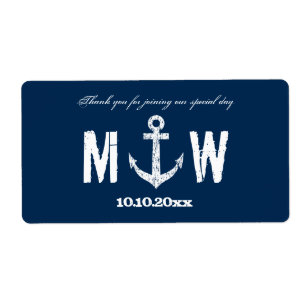 Etiket voor antieke bruiloft of waterfles