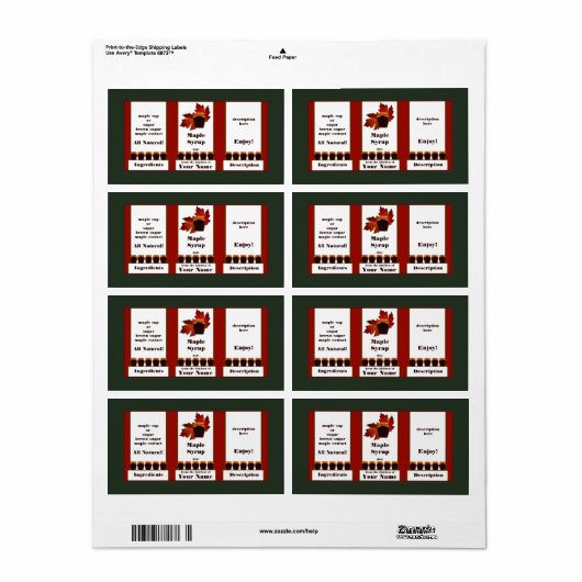 Etiket voor aple spuit 3 (Full Sheet)