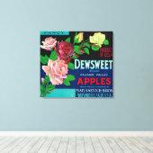 Etiket voor Apple-tapijtWatsonville, CA Canvas Afdruk (Insitu (Houten vloer))