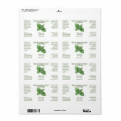 Etiket voor ath- en body Product Label - peppermin (Full Sheet)