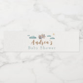 Etiket voor Baby shower van het vliegtuig (Enkel label)
