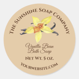 Etiket voor bad- en carrosserieproduct - vanille -