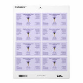 Etiket voor bad- en lichaamsproduct - lavender (Full Sheet)