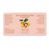 Etiket voor bad- en lichaamsproduct - oranje - v1 (Voorkant)