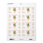 Etiket voor bad- en lichaamsproduct - oranje - v2 (Full Sheet)