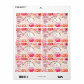 Etiket voor bad- en lichaamsproduct - Rozen met lo (Full Sheet)