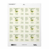 Etiket voor bad- en lichaamsproducten - citroen -  (Full Sheet)