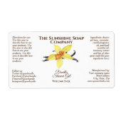 Etiket voor bad- en lichaamsproducten - vanille -  (Voorkant)