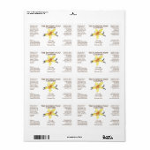 Etiket voor bad- en lichaamsproducten - vanille -  (Full Sheet)