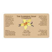 Etiket voor bad- en lichaamsproducten - vanille -  (Voorkant)