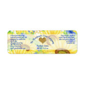 Etiket voor bad- en lichaamsproducten - Zonnebloem (Voorkant)