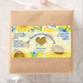 Etiket voor bad- en lichaamsproducten - Zonnebloem (Insitu)