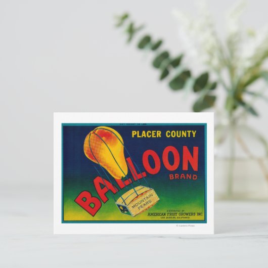 Etiket voor ballonkruid briefkaart (Staand voorkant)