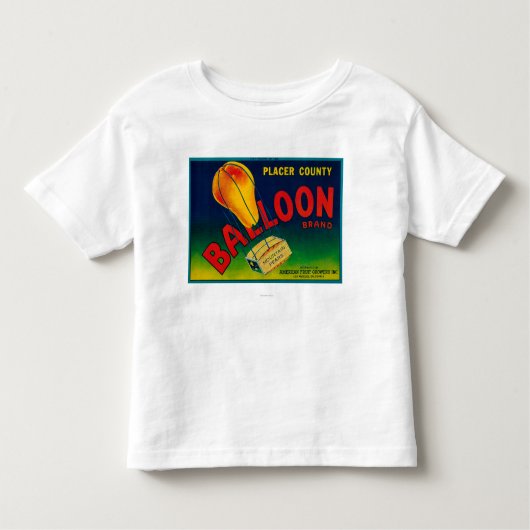Etiket voor ballonkruid kinder shirts (Voorkant)