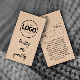 Etiket voor bedrijfsgrootte Kleding Prijs Hang Lab Visitekaartje