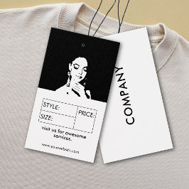 Etiket voor bedrijfsgrootte Kleding Prijs Hang Lab Visitekaartje