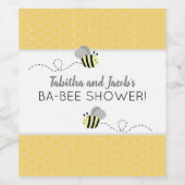 Etiket voor bijen/grijze en gele bijen (Enkel label)