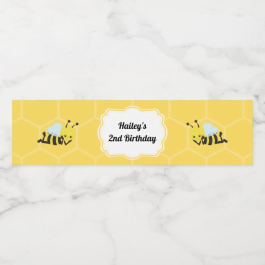 Etiket voor bijen op waterflesje (Enkel label)