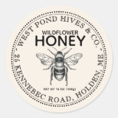Etiket voor bijenhoning (Voorkant)