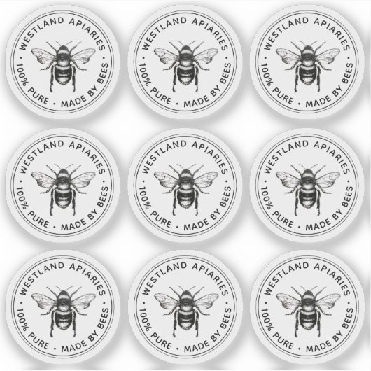 Etiket voor bijenwas lipbalmen, honingpotten sticker (Voorkant)
