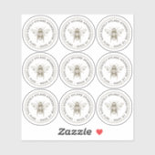 Etiket voor bijenwas lipbalmen, honingpotten sticker (Vel)