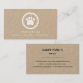 Etiket voor bijtende hondenzetters visitekaartje (Voorkant / Achterkant)