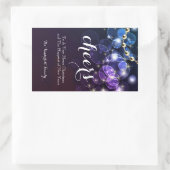 Etiket voor blauwe en Paarse kerstwijn (Tas)