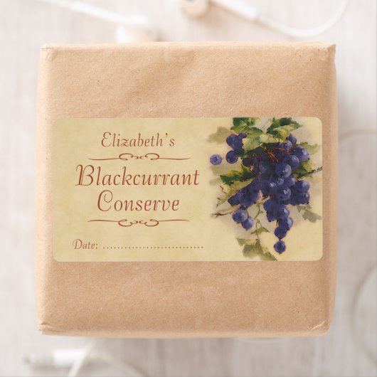 Etiket voor blikken met zwarte bessen (Insitu)