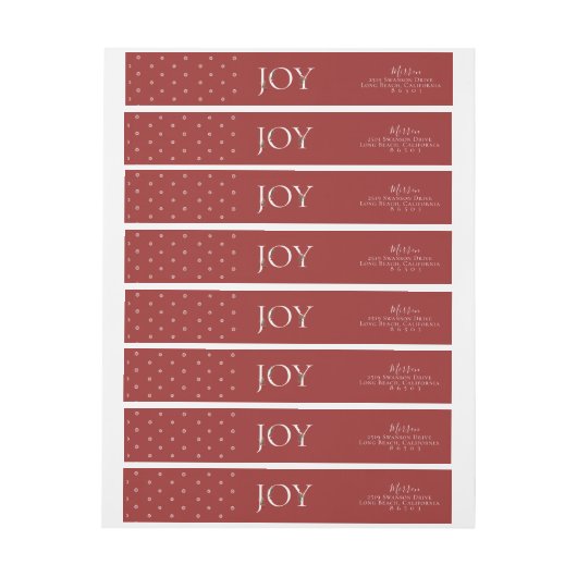 Etiket voor botanisch toegevoegd JOY Wraparound-ad (Vel)