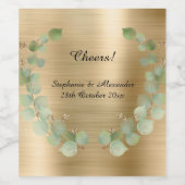 ETIKET VOOR BOTANISCHE GOLD METALLIC PERSONALISEER (Enkel label)