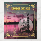 Etiket voor Bouteilles De Vin Batch (Enkel label)