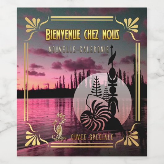 Etiket voor Bouteilles De Vin Batch (Enkel label)