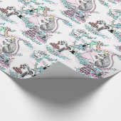 Etiket voor cadeaubonnen van voedingsbont cadeaupapier (Hoek)