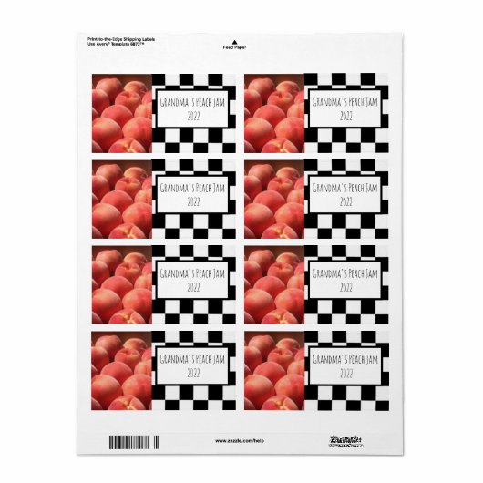 Etiket voor conserven (Full Sheet)