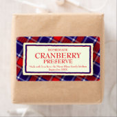 Etiket voor conservenjam met tartan (Insitu)