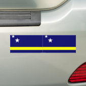 Etiket voor Curaçao-vlag bumper Bumpersticker (Op auto)