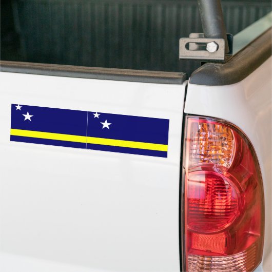 Etiket voor Curaçao-vlag bumper Bumpersticker (Op Truck)
