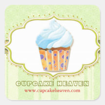 Etiket voor cute cupcake bakkerij