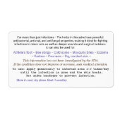 Etiket voor de achterkant van de zoute pot. (Voorkant)