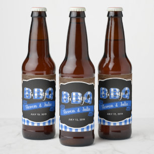 Etiket voor de baby Q-bier - Blauw