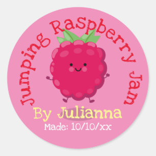 Etiket voor de illustratie van jam cartoon met fra