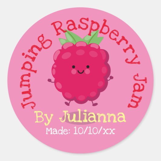 Etiket voor de illustratie van jam cartoon met fra (Voorkant)