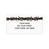 Etiket voor de kroon van de Thorns (Voorkant)