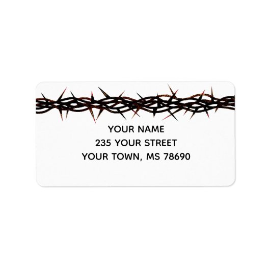 Etiket voor de kroon van de Thorns (Voorkant)